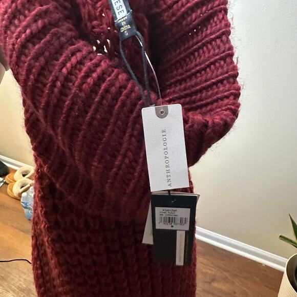 Anthropologie Plenty by Tracy Reese Waffled Turtleneck Chunky Sweater Small NEW - Picture 8 of 9